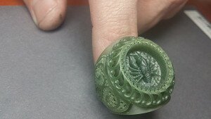 Купить Фрезерованный перстень "Рак" - ЧПУ фрезеровка из золота
