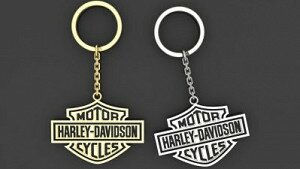 Купить Золотой брелок "Harley-Davidson" - брелоки из золота