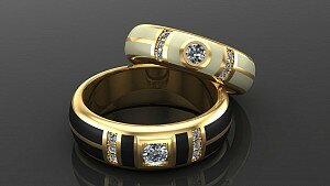 Купить Обручальные кольца "Шестое чувство" - Обручальные кольца из золота