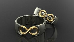 Купить Обручальные кольца "Бесконечность любви" - Обручальные кольца из золота