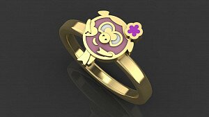 Купить "Смешарики Нюша" - Детские кольца из золота