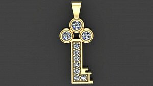 Купить Золотая подвеска "Ключик" - женские подвески и кресты / детские подвески и крестики из золота