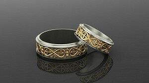 Купить Обручальные кольца "Бесконечность" - Обручальные кольца из золота