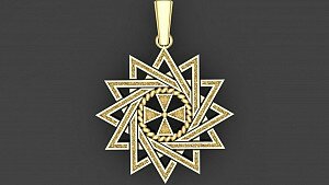 Купить Старославянский оберег «Светлая звезда» - старославянские подвески из золота