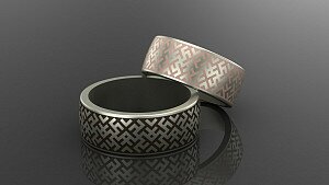 Купить «Цветок папоротника» - Обручальные кольца / Старославянские кольца из золота