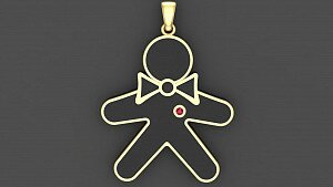 Купить Золотая подвеска "Клоун" - детские подвески и крестики из золота