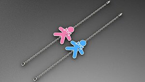 Купить Золотой браслет "Клоуны" - женские браслеты / детские браслеты из золота