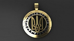 Купить Золотая подвеска "Герб Украины" - мужские подвески и кресты / женские подвески и кресты из золота