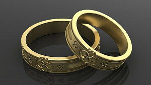 Купить "Славянский дар" - Обручальные кольца / Старославянские кольца из золота