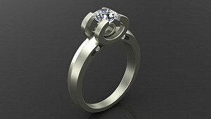 Белое золото с бриллиантами