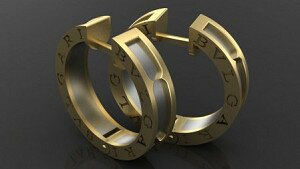 Купить Серьги кольца "Bvlgari" - Серьги-кольца из золота