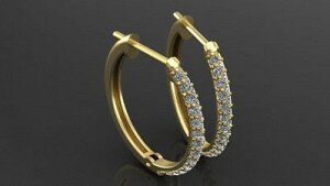 Купить «Одри» - Серьги-кольца из золота