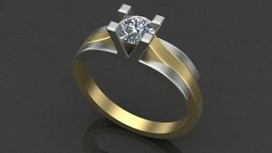 Купить Кольцо помолвочное «Гамбит» - Помолвочные кольца из золота