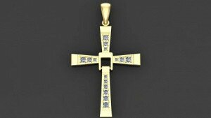 Купить Крест Вин Дизеля - мужские подвески и кресты из золота