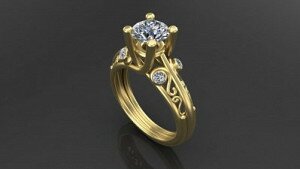 Купить Кольцо помолвочное «Фелиция» - Помолвочные кольца из золота