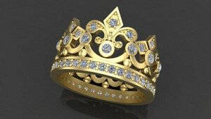 Купить Кольцо помолвочное «Коронация чувства» - Помолвочные кольца из золота