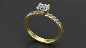 Купить Кольцо помолвочное «Аквитания» - Помолвочные кольца из золота