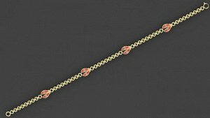 Купить Детский золотой браслет с эмалью «Божьи коровки» - детские браслеты из золота