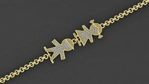 Купить Детский золотой браслет «Крепкая дружба» - детские браслеты из золота