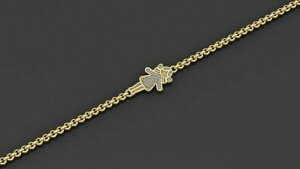 Купить Детский золотой браслет «Ангельская нежность» - детские браслеты из золота