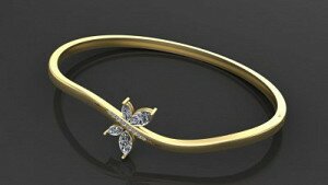 Купить Золотой браслет «Полет бабочки» - женские браслеты из золота