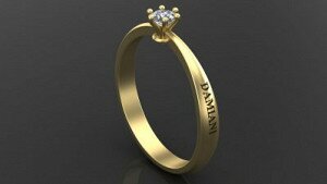 Купить Кольцо помолвочное «Damiani» - Помолвочные кольца из золота