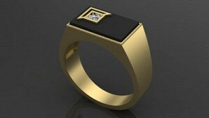 Купить Мужская печатка «Черный принц» - Мужские кольца и перстни из золота