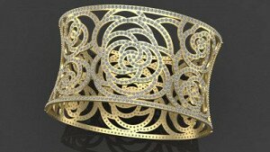 Купить Женский золотой браслет «Розовый сад» - Браслеты / женские браслеты из золота
