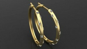 Купить Серьги женские «Танзания» - Серьги-кольца из золота