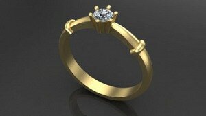 Купить Кольцо женское золотое "Признание" - Кольца / Женские кольца / Помолвочные кольца из золота