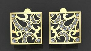 Купить Серьги женские «Сказочная мозаика» - Серьги с англ. замком из золота