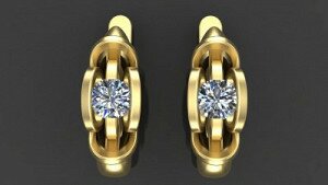 Купить Серьги женские «Аллегро» - Серьги с англ. замком из золота