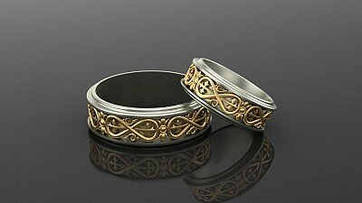 Купить Обручальные кольца "Бесконечность" - Обручальные кольца из золота